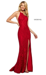 2 of 10 Sherri Hill 53361 Dress Red