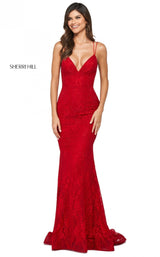 3 of 12 Sherri Hill 53364 Dress Red
