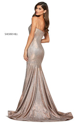 2 of 5 Sherri Hill 53370 Dress Mocha-Silver