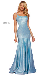5 of 5 Sherri Hill 53370 Turq-Silver