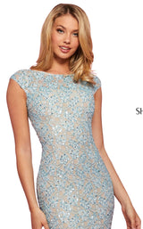 7 of 8 Sherri Hill 53446 Dress Light-Blue