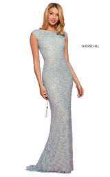 3 of 8 Sherri Hill 53446 Dress Light-Blue