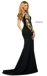 5 of 12 Sherri Hill 53467 Dress Black-Gold
