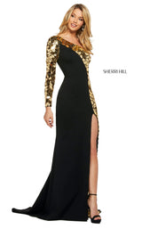 3 of 12 Sherri Hill 53467 Dress Black-Gold