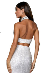 8 of 8 Sherri Hill 53495 Dress Ivory-Silver