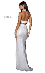 4 of 8 Sherri Hill 53495 Dress Ivory-Silver