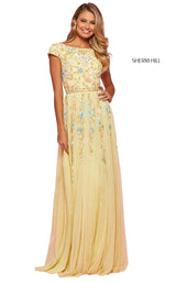 1 of 4 Sherri Hill 53555 Dress Yellow-Multi