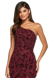 3 of 4 Sherri Hill 53692 Dress Burgundy