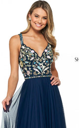 8 of 10 Sherri Hill 53803 Dress Navy-Multi