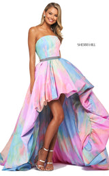 1 of 4 Sherri Hill 53821 Dress Multi-Print