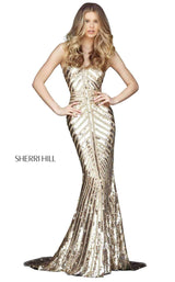 1 of 13 Sherri Hill 51206 Gold