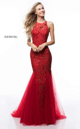 1 of 7 Sherri Hill 51939 Red