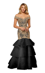 2 of 12 Sherri Hill 52347 Black/Gold