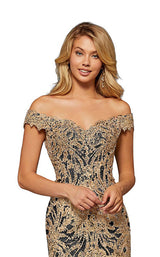 8 of 12 Sherri Hill 52347 Black/Gold