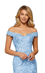 10 of 12 Sherri Hill 52347 Light Blue