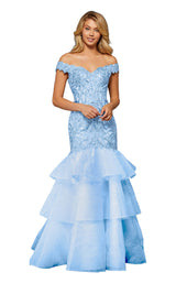 4 of 12 Sherri Hill 52347 Light Blue