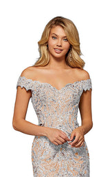 11 of 12 Sherri Hill 52347 Rose-Gold-Silver