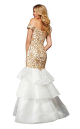 6 of 12 Sherri Hill 52347 Ivory/Gold