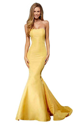3 of 10 Sherri Hill 52390 Yellow