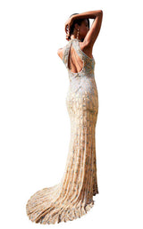 8 of 20 Sherri Hill 52426 Gold-Blue