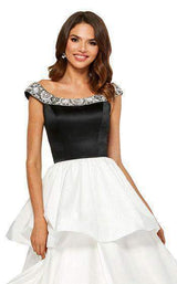 3 of 4 Sherri Hill 52427 Black-Ivory