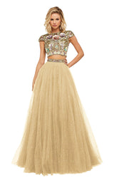 3 of 10 Sherri Hill 52435 Light-Gold-Multi