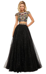 2 of 10 Sherri Hill 52435 Black Multi