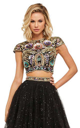 7 of 10 Sherri Hill 52435 Black Multi