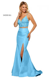 6 of 20 Sherri Hill 52493 Light Blue