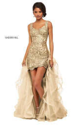 1 of 12 Sherri Hill 52562 Ivory/Gold