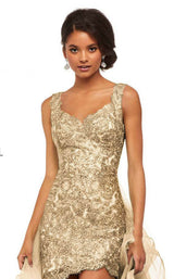 7 of 12 Sherri Hill 52562 Ivory/Gold