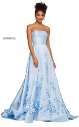 9 of 20 Sherri Hill 52582 Light Blue