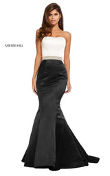 1 of 5 Sherri Hill 52616 Ivory/Black