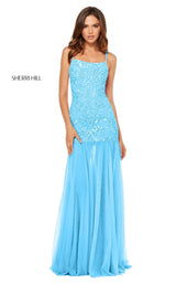 5 of 16 Sherri Hill 52677 Light Blue