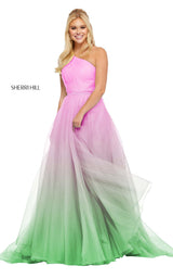 3 of 8 Sherri Hill 52706 Pink-Green
