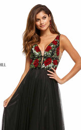 3 of 4 Sherri Hill 52714 Black/Red
