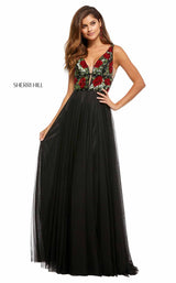 1 of 4 Sherri Hill 52714 Black/Red