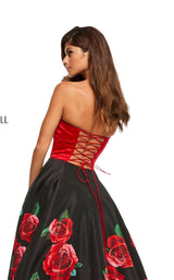 16 of 18 Sherri Hill 52722 Black-Red-Print