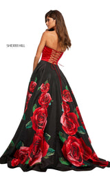 9 of 18 Sherri Hill 52722 Black-Red-Print