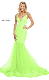 4 of 14 Sherri Hill 52741 Light Green