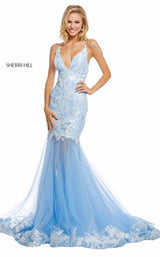 3 of 14 Sherri Hill 52741 Light Blue