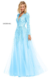 1 of 14 Sherri Hill 52746 Light Blue