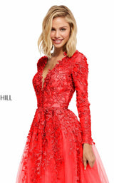 9 of 14 Sherri Hill 52746 Red