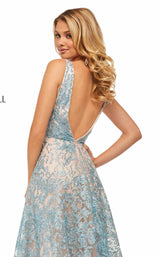 10 of 10 Sherri Hill 52877 Light Blue/Nude