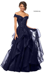 1 of 10 Sherri Hill 52880 Navy