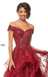 7 of 10 Sherri Hill 52880 Wine