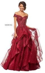 2 of 10 Sherri Hill 52880 Wine