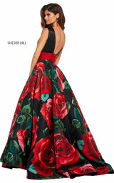 3 of 6 Sherri Hill 52898 Black-Red-Print