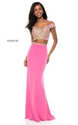 1 of 5 Sherri Hill 51951 Fuchsia