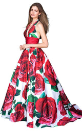 3 of 6 Sherri Hill 52084 Rose-Print